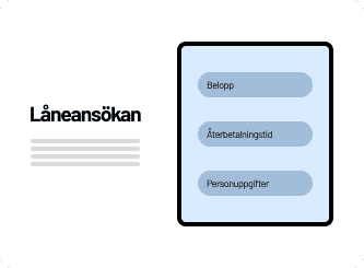 Formulär för att ansöka om sms lån via mobilen eller datorn